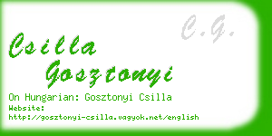 csilla gosztonyi business card